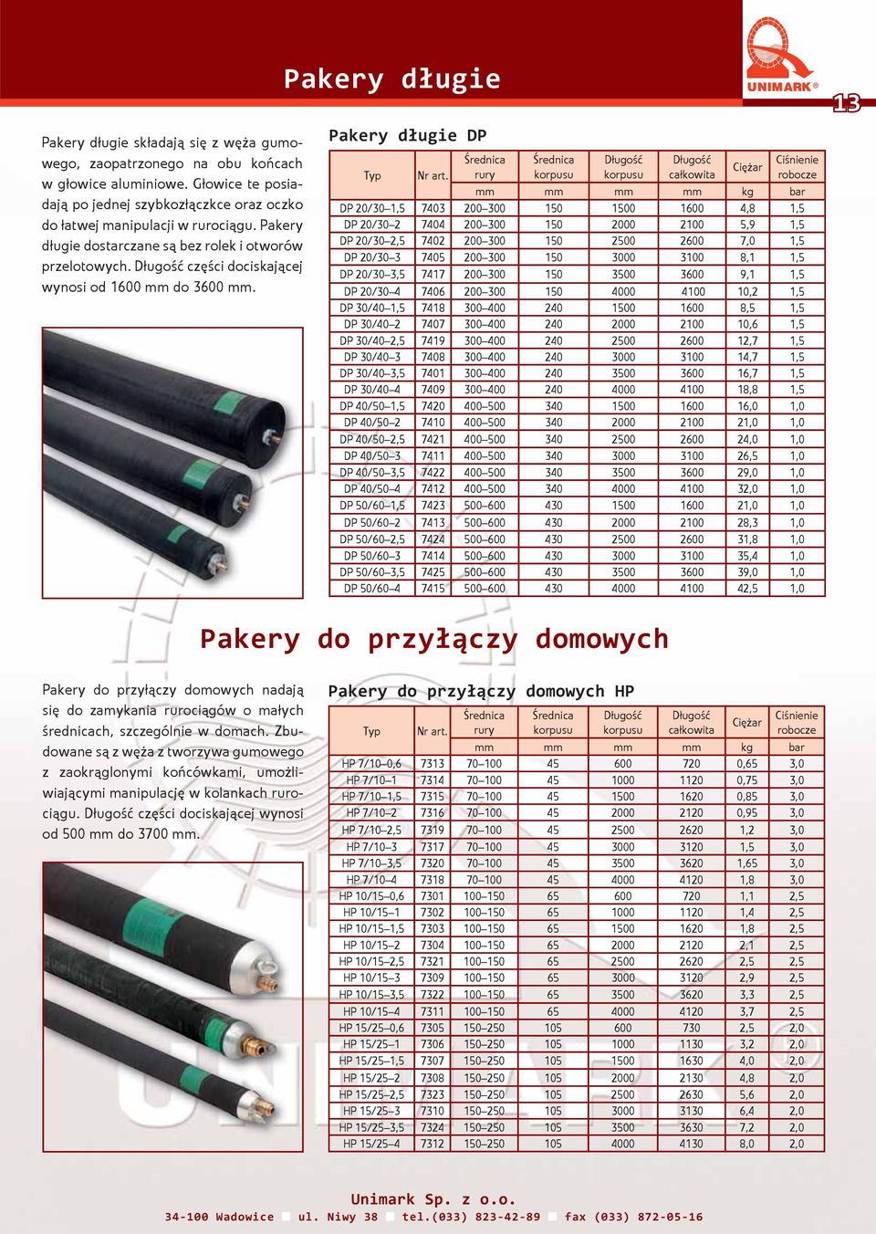 mm mm mm mm kg bar DP 20/30 1,5 7403 200 300 150 1500 1600 4,8 1,5 DP 20/30 2 7404 200 300 150 2000 2100 5,9 1,5 DP 20/30 2,5 7402 200 300 150 2500 2600 7,0 1,5 DP 20/30 3 7405 200 300 150 3000 3100