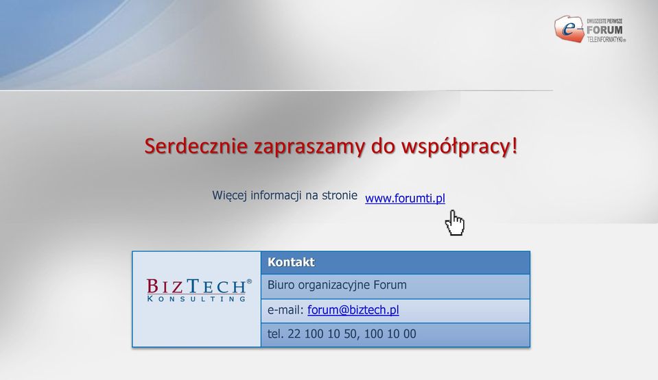 pl Kontakt Biuro organizacyjne Forum