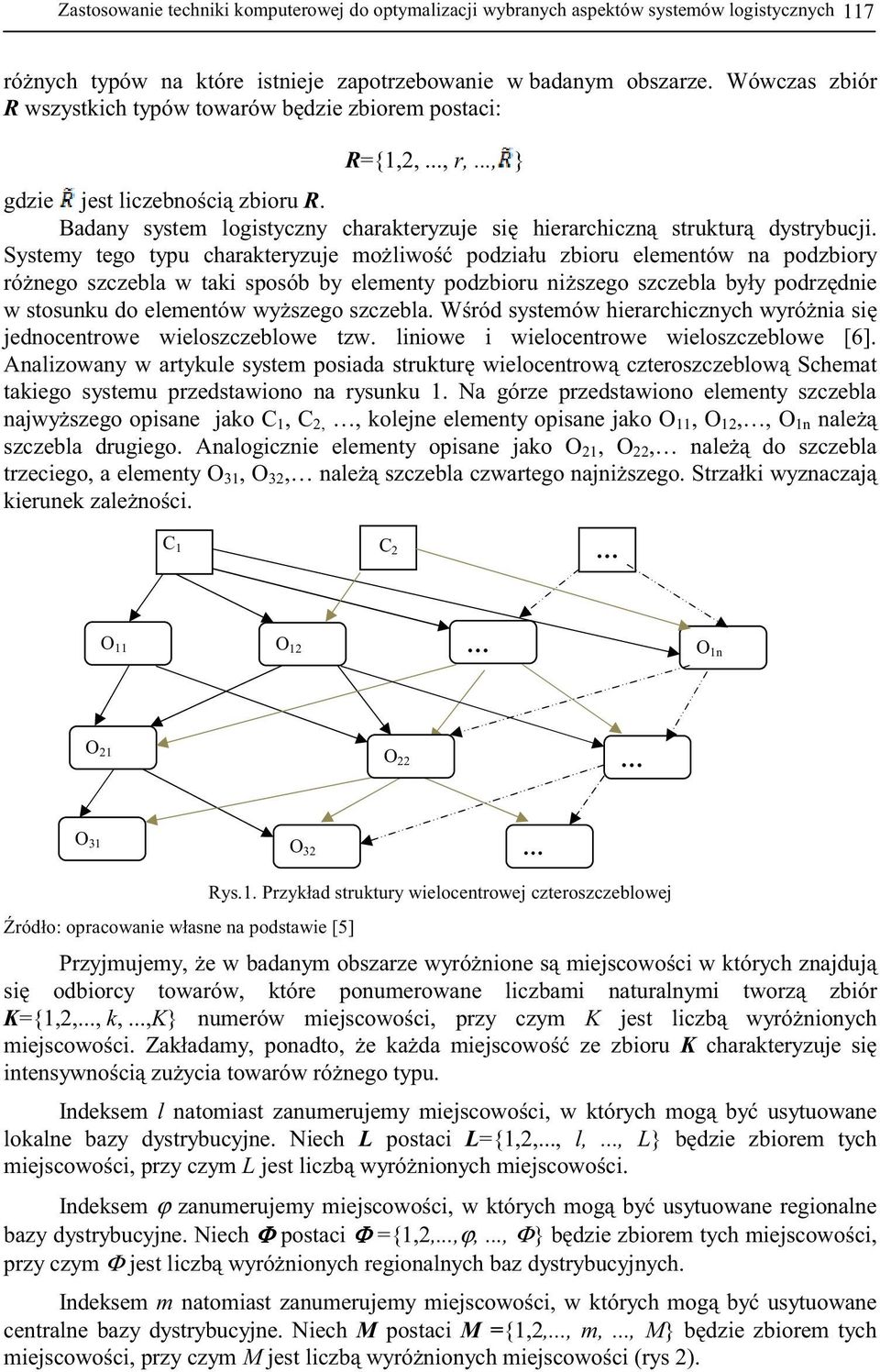 Systemy tego typu charakteryzuje mo liwo podziału zbioru elementów na podzbiory ró nego szczebla w taki sposób by elementy podzbioru ni szego szczebla były podrz dnie w stosunku do elementów wy szego