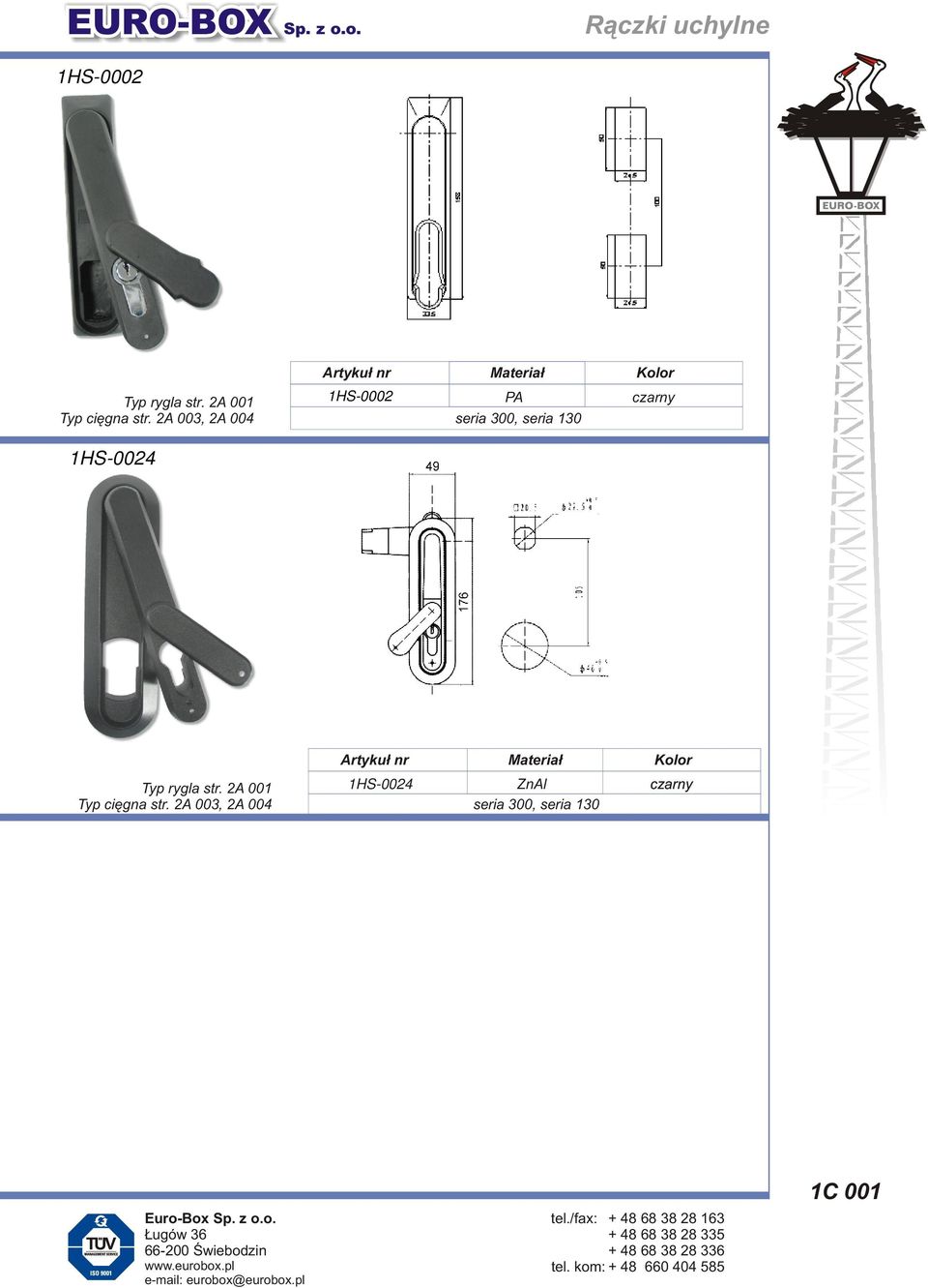 2A 003, 2A 004 seria 300, seria 130 czarny