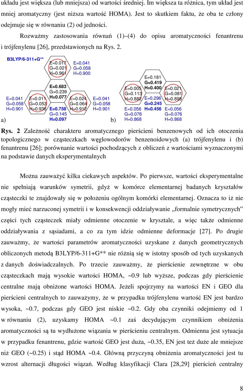 2. a) B3LYP/6-311+G** E=0.041 G=0.058 H=0.901 E=0.011 G=0.053 H=0.936 E=0.017 G=0.021 H=0.961 E=0.683 G=0.239 H=0.077 E=0.758 G=0.145 H=0.097 E=0.041 G=0.058 H=0.900 E=0.024 G=0.064 H=0.912 E=0.