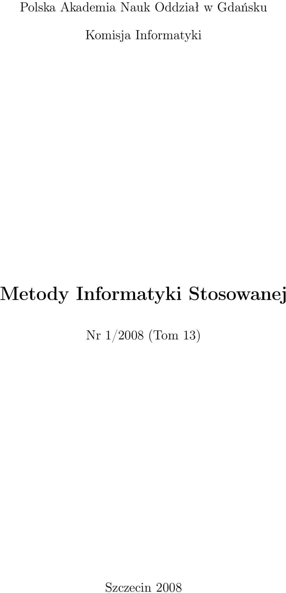 Metod Informatki Stosowanej