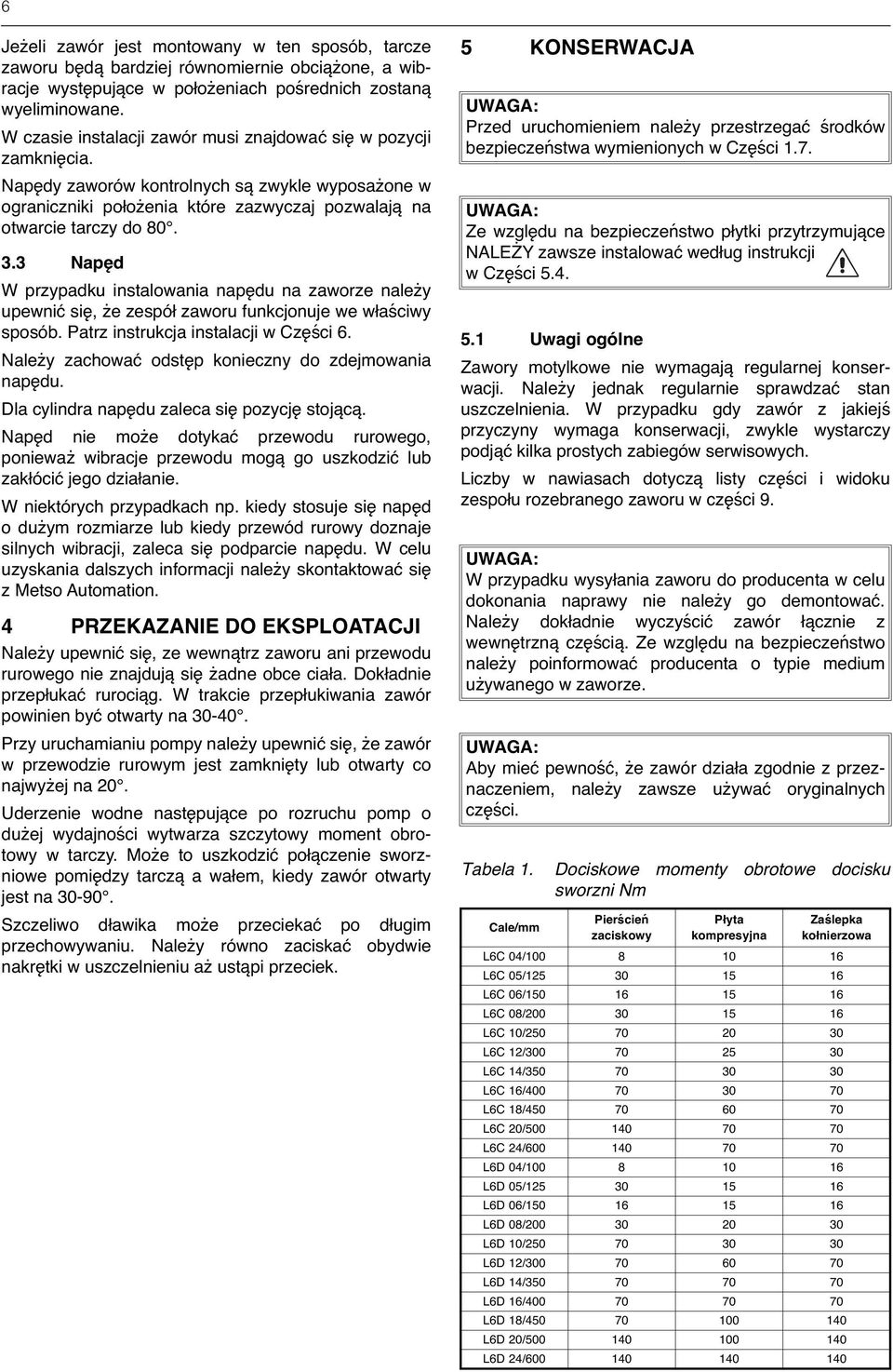 3 Napęd W przypadku instalowania napędu na zaworze należy upewnić się, że zespół zaworu funkcjonuje we właściwy sposób. Patrz instrukcja instalacji w Części 6.