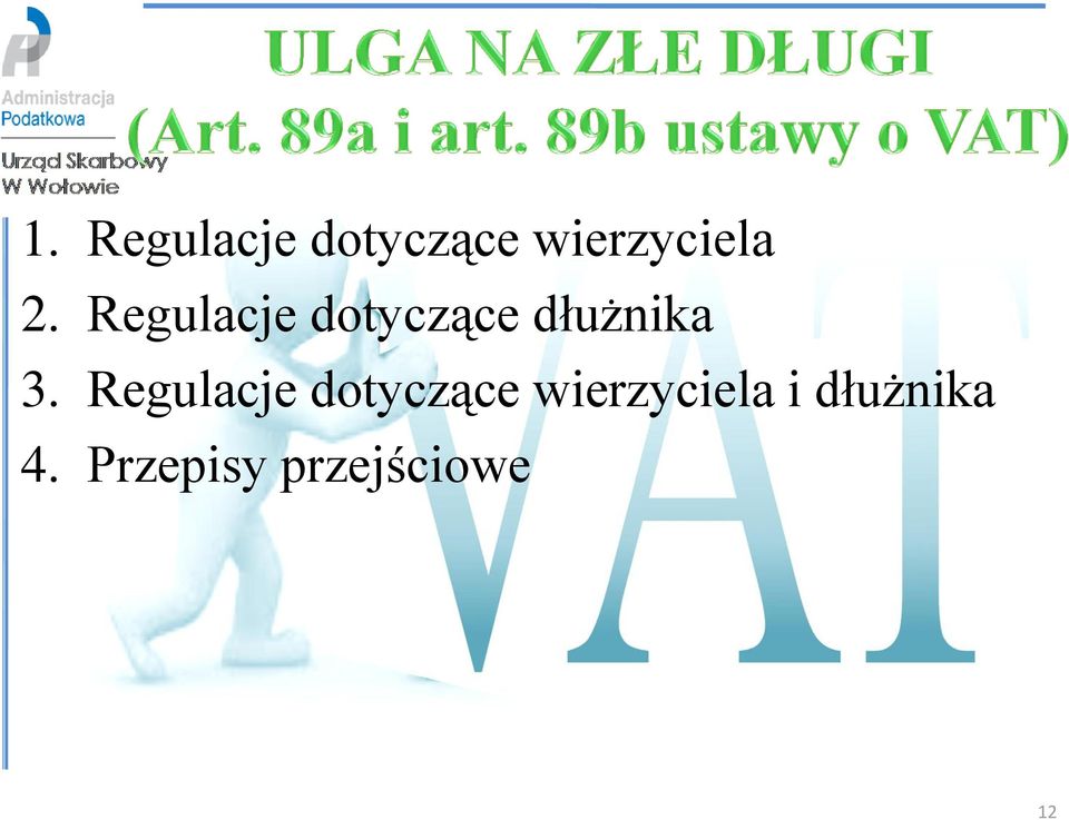 Regulacje dotyczące wierzyciela i