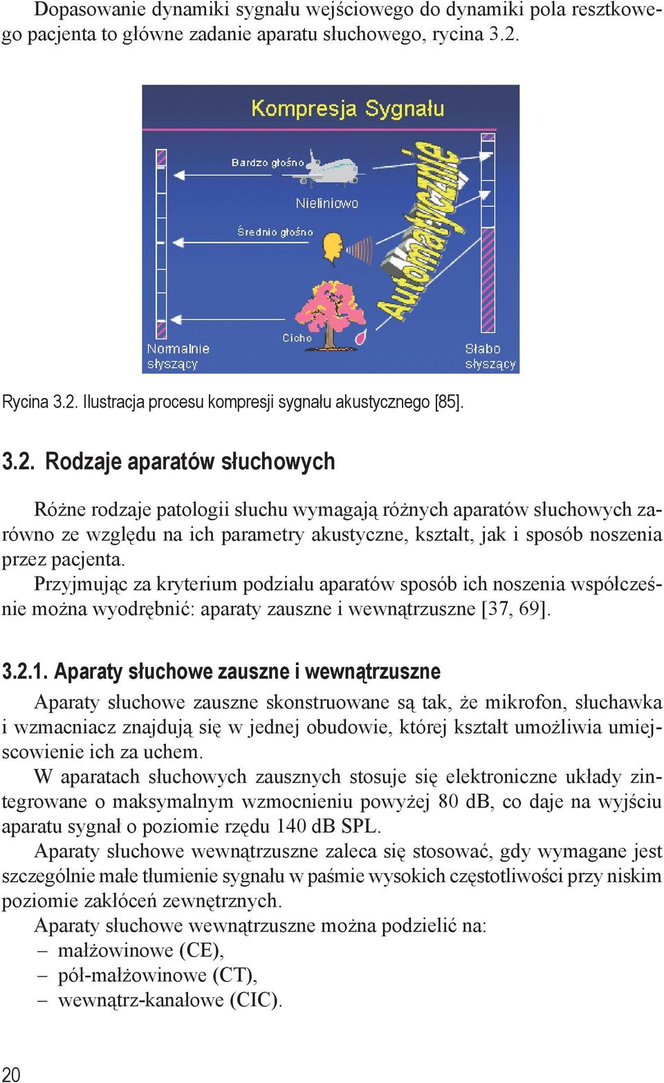 Ilustracja procesu kompresji sygnału akustycznego [85]. 3.2.