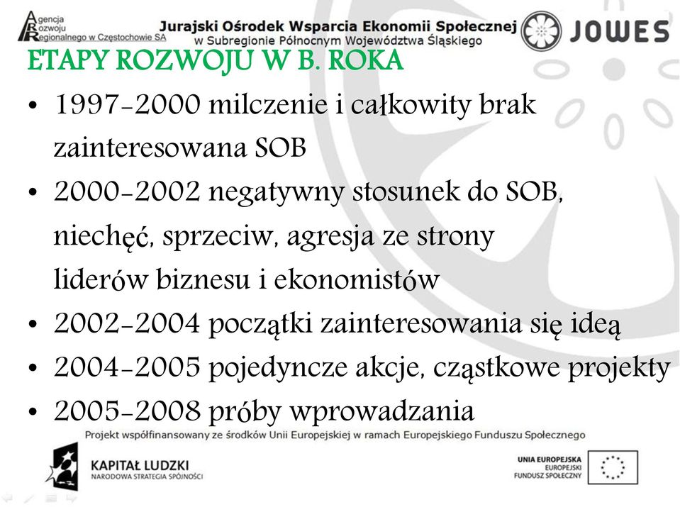 negatywny stosunek do SOB, niechęć, sprzeciw, agresja ze strony liderów