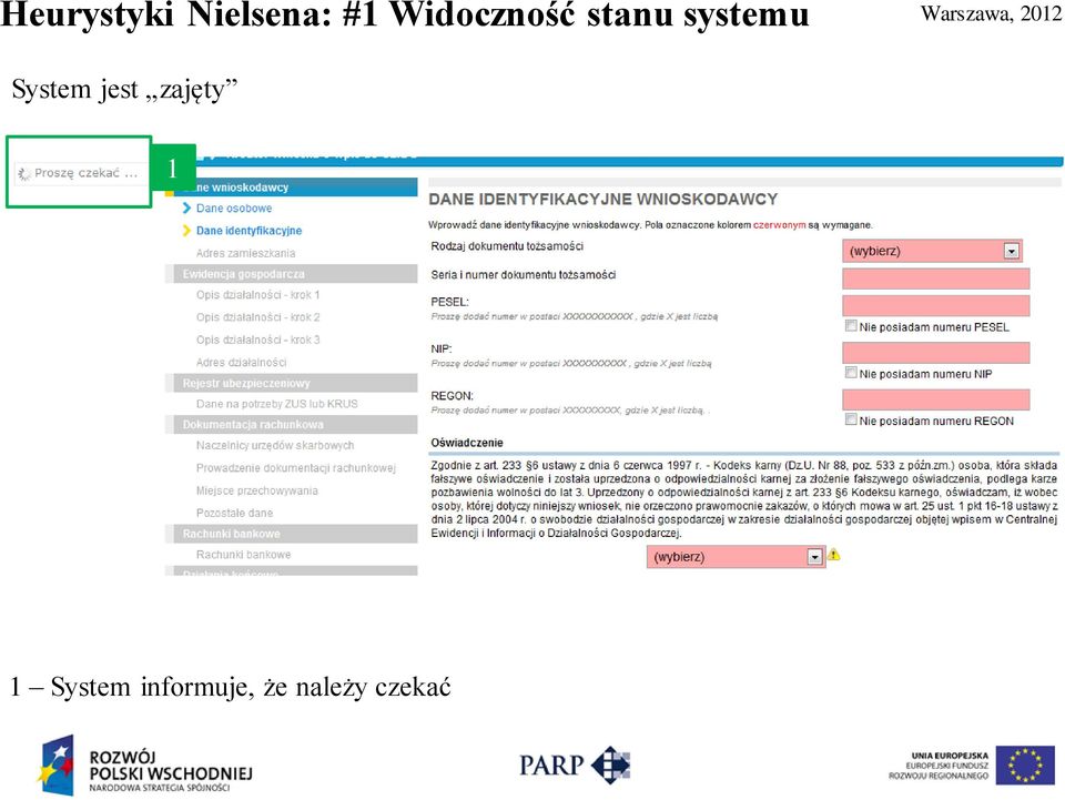 System jest zajęty 1 1