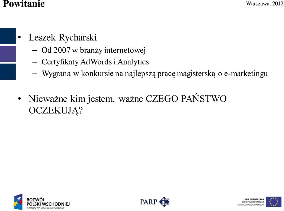 Wygrana w konkursie na najlepszą pracę magisterską