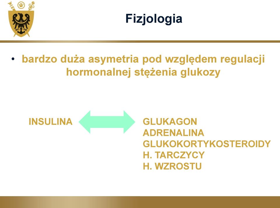 glukozy INSULINA GLUKAGON ADRENALINA