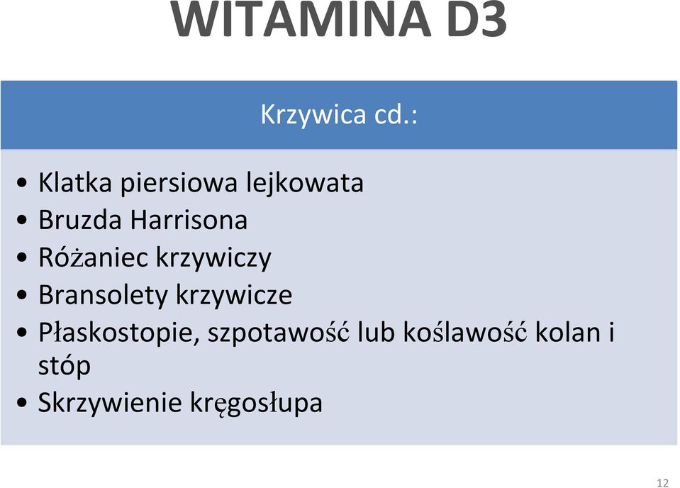 krzywiczy Bransolety krzywicze Płaskostopie,