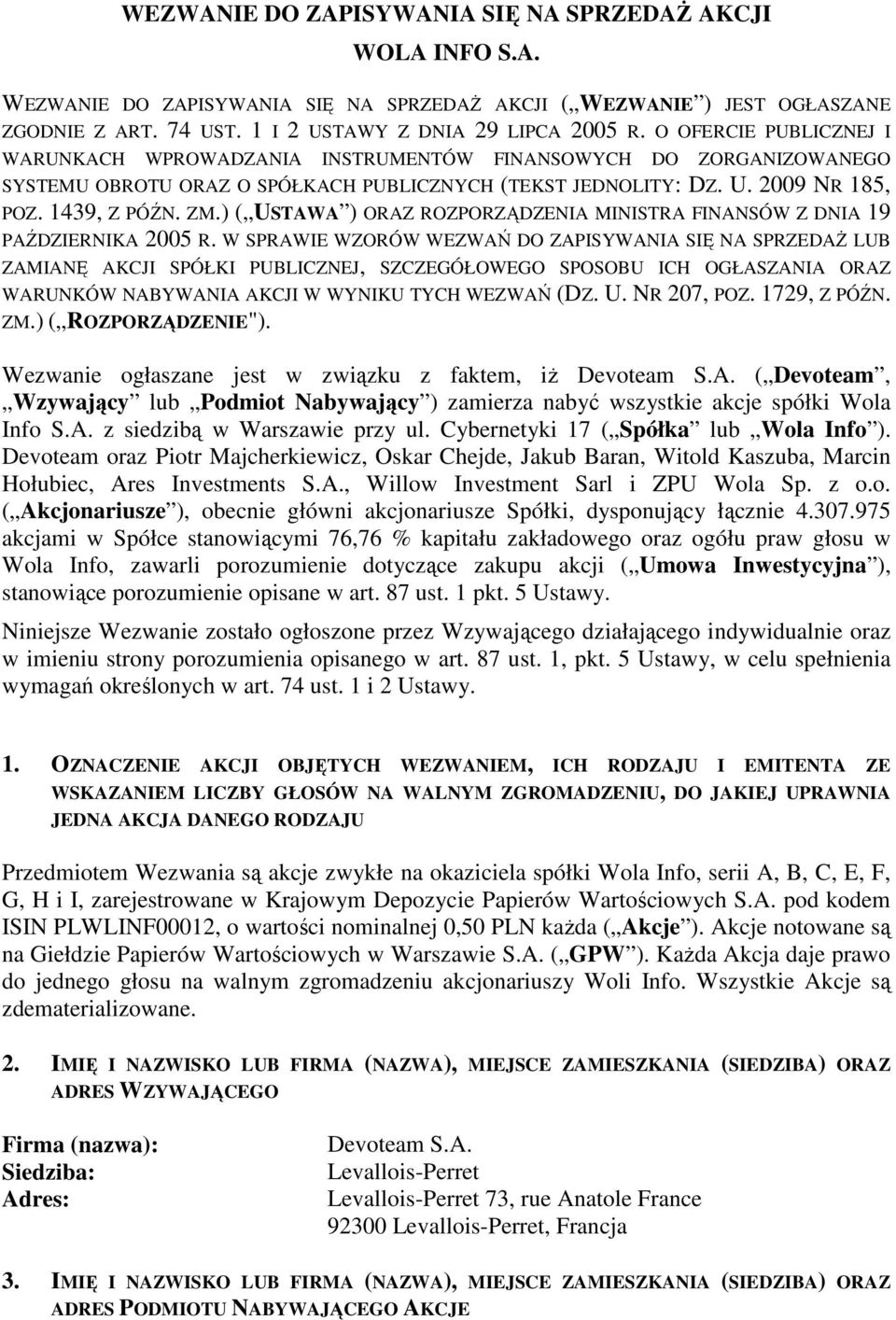 ) ( USTAWA ) ORAZ ROZPORZĄDZENIA MINISTRA FINANSÓW Z DNIA 19 PAŹDZIERNIKA 2005 R.