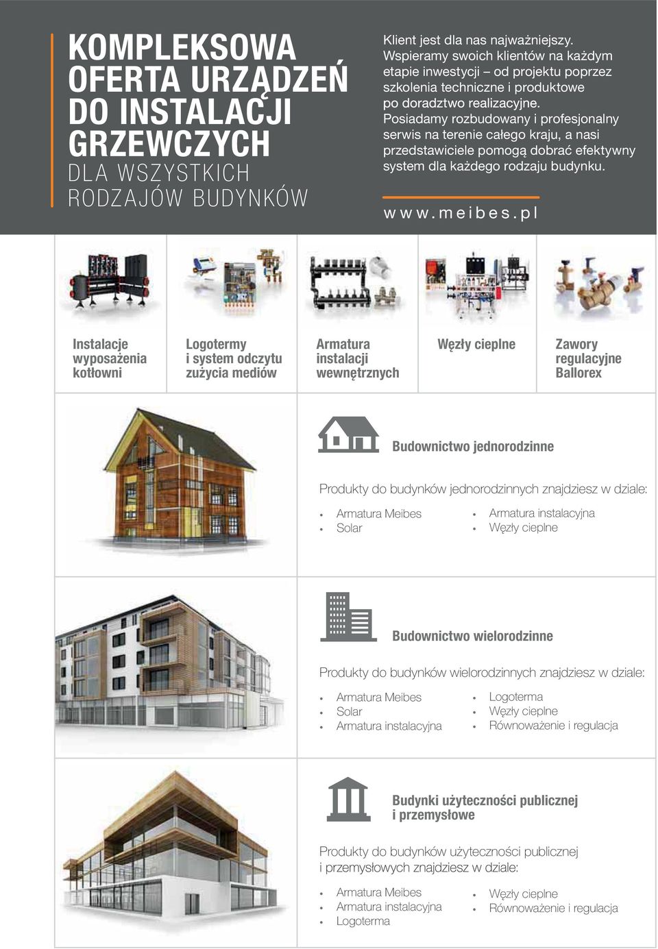 przedstawiciele pomogą dobrać efektywny system dla każdego rodzaju budynku. www.meibes.