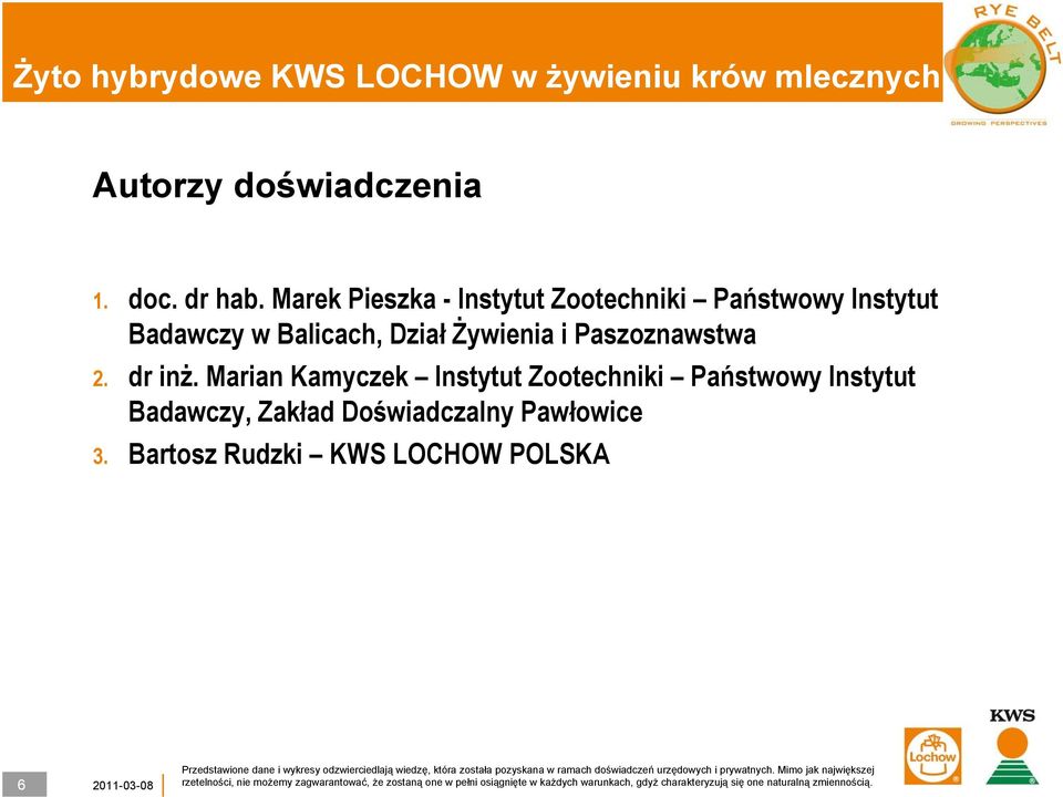 Balicach, DziałŻywienia i Paszoznawstwa 2. dr inż.