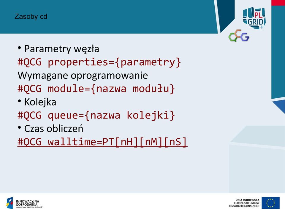 oprogramowanie #QCG module={nazwa modułu}