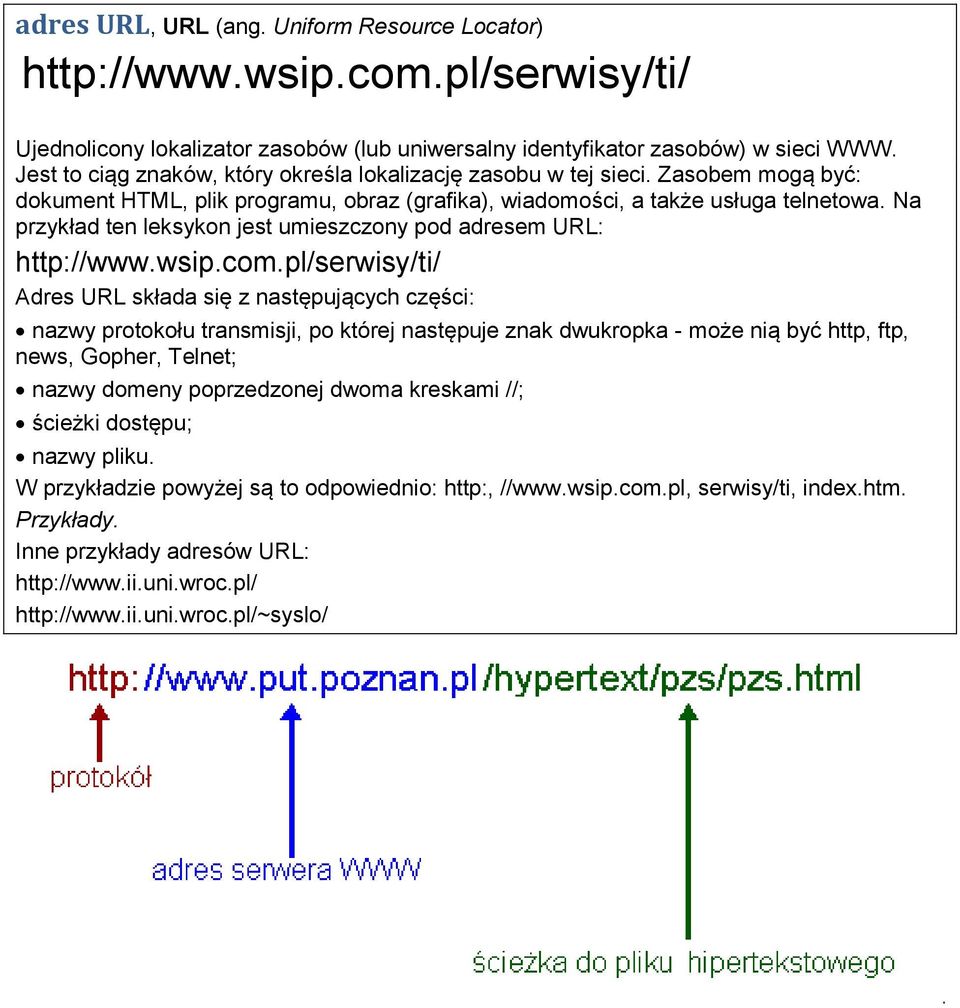 Na przykład ten leksykon jest umieszczony pod adresem URL: http://www.wsip.com.