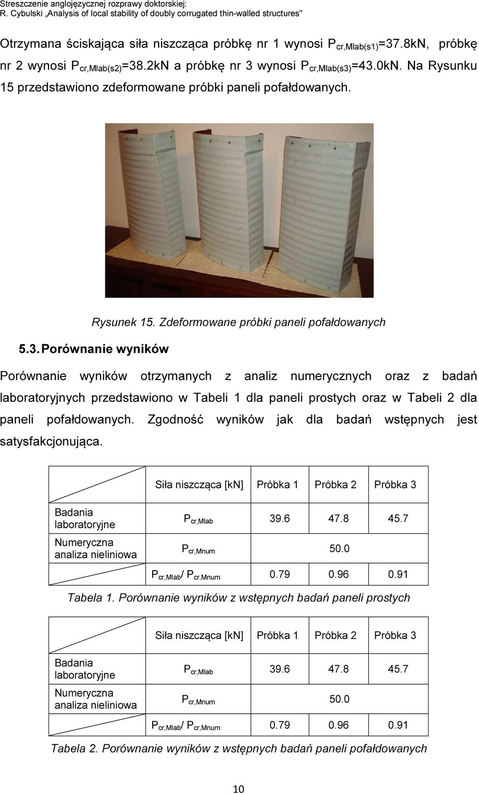 2kN a próbkę nr 3 