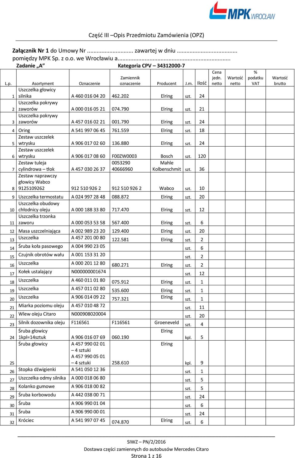 559 Elring 8 Zestaw uszczelek 5 wtrysku A 906 017 02 60 136.