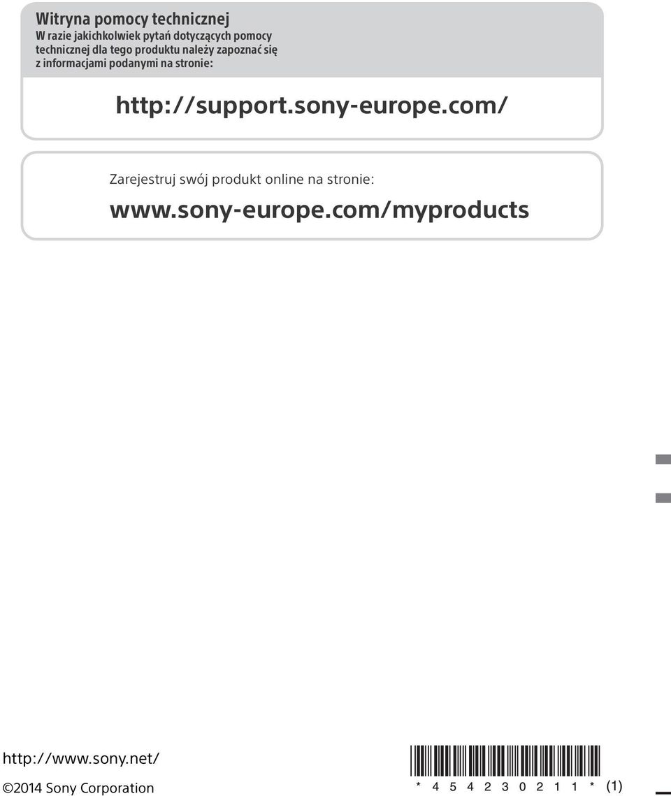 stronie: http://support.sony-europe.