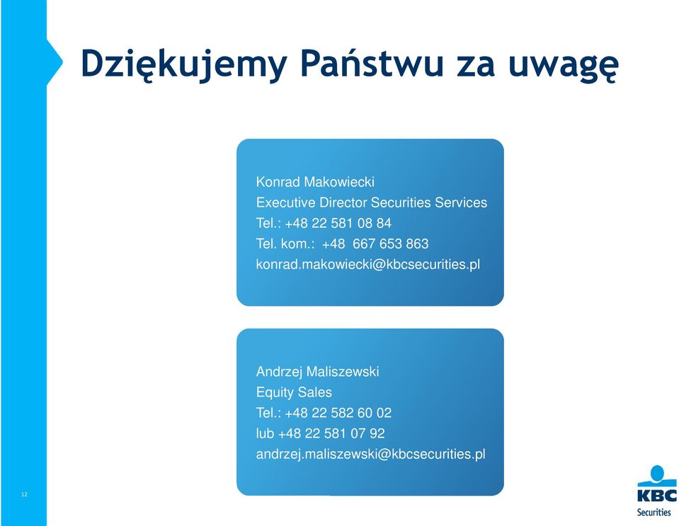 : +48 667 653 863 konrad.makowiecki@kbcsecurities.