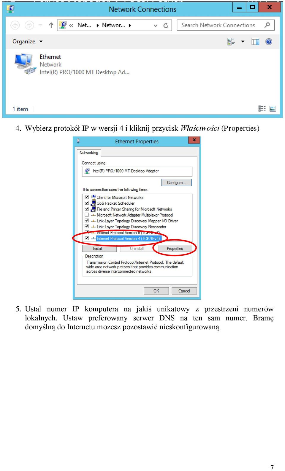 Ustal numer IP komputera na jakiś unikatowy z przestrzeni numerów