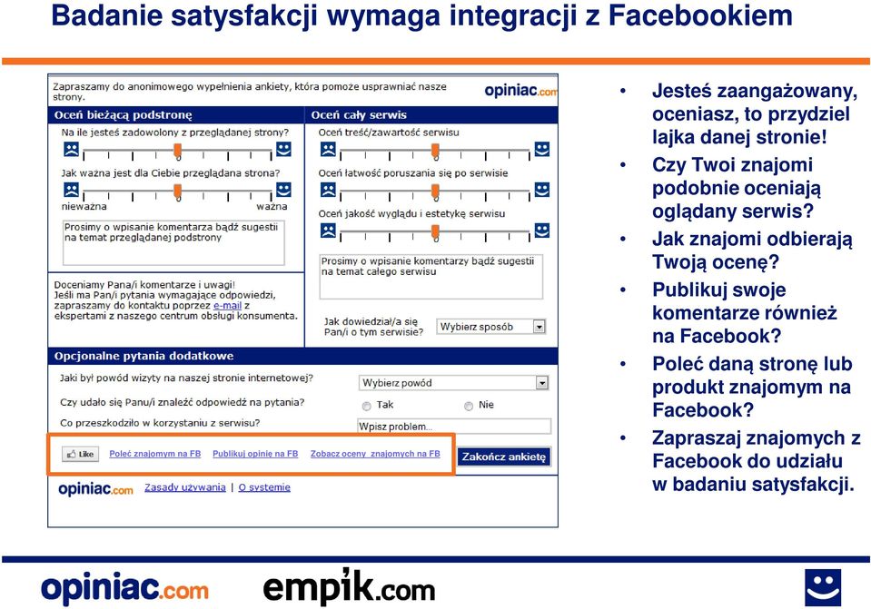 Publikuj swoje komentarze również na Facebook? Poleć daną stronę lub produkt znajomym na Facebook?