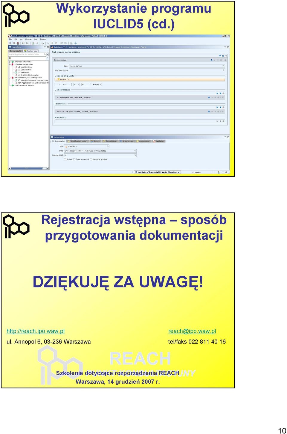 UWAGĘ! http://reach.ipo.waw.pl reach@ipo.waw.pl ul.