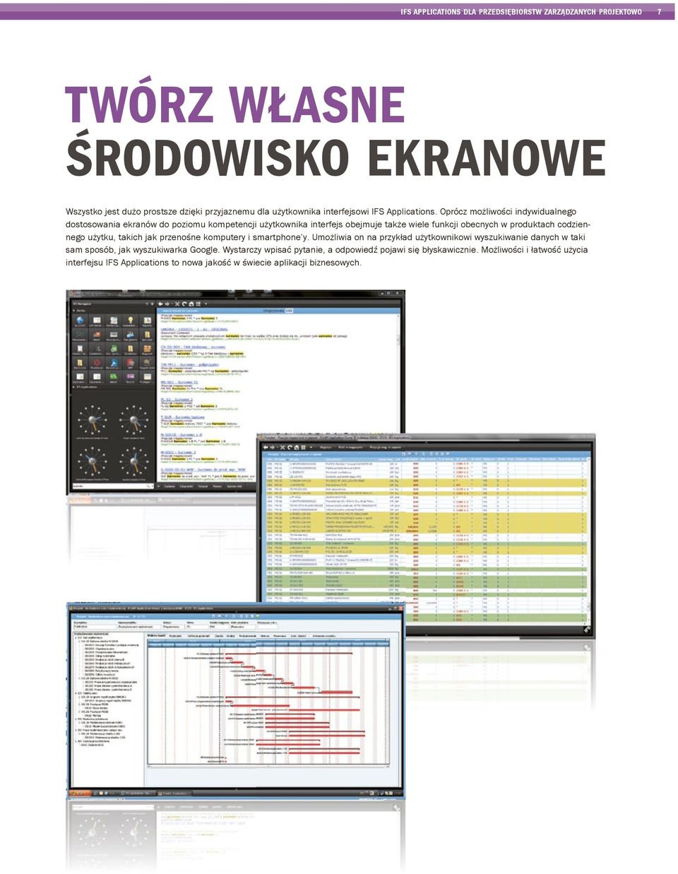 Oprócz możliwości indywidualnego dostosowania ekranów do poziomu kompetencji użytkownika interfejs obejmuje także wiele funkcji obecnych w produktach codziennego użytku,