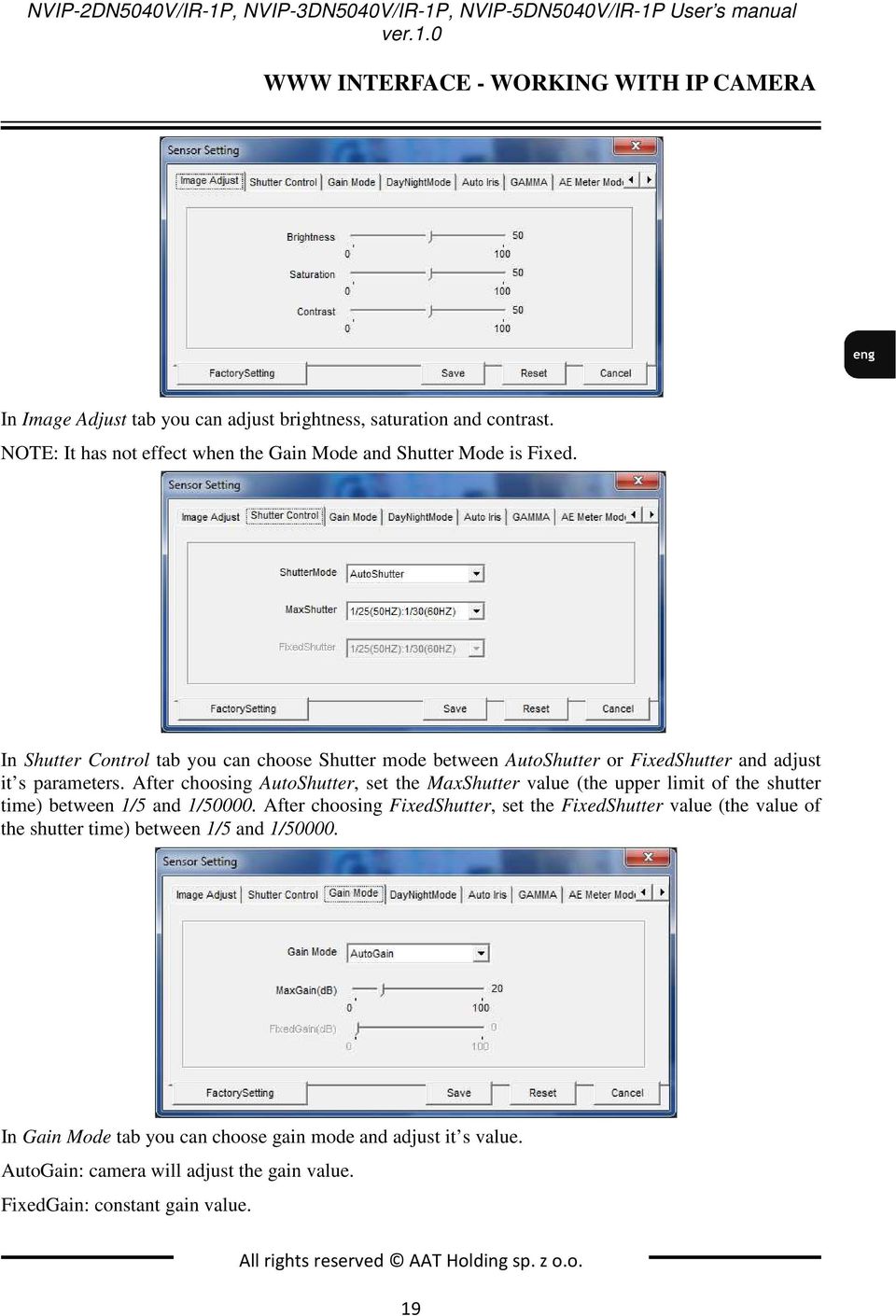 After choosing AutoShutter, set the MaxShutter value (the upper limit of the shutter time) between 1/5 and 1/50000.