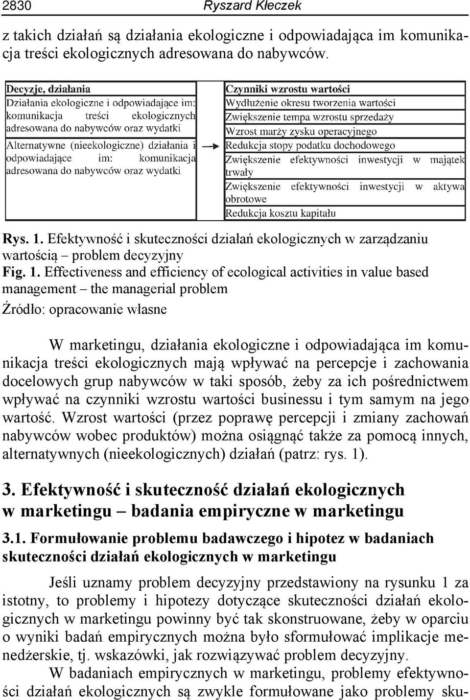 Effectiveness and efficiency of ecological activities in value based management the managerial problem Źródło: opracowanie własne W marketingu, działania ekologiczne i odpowiadająca im komunikacja
