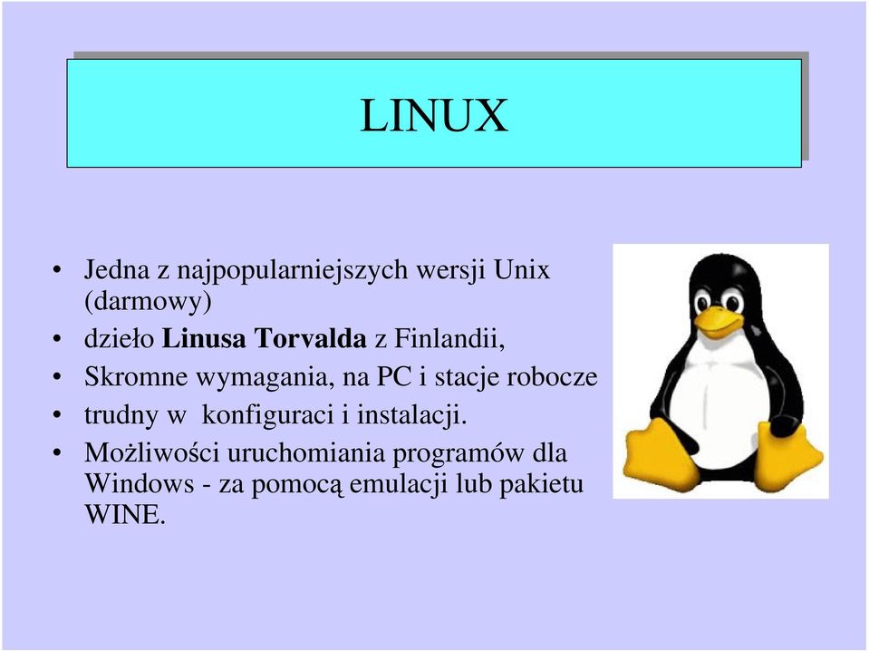 stacje robocze trudny w konfiguraci i instalacji.