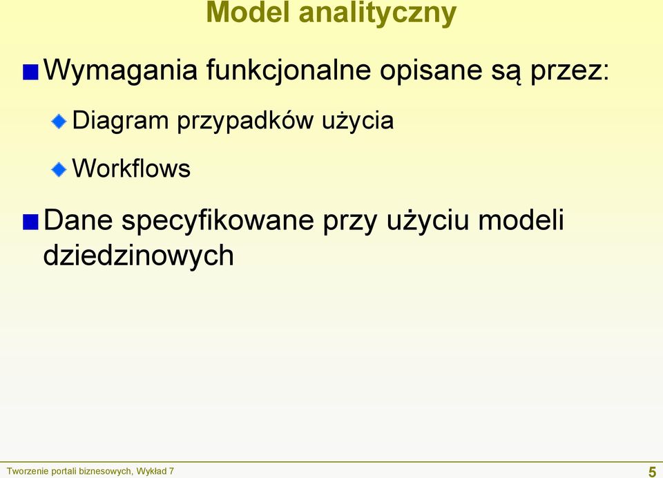 Workflows Dane specyfikowane przy użyciu