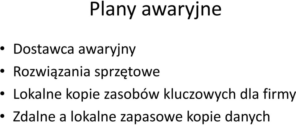 kopie zasobów kluczowych dla