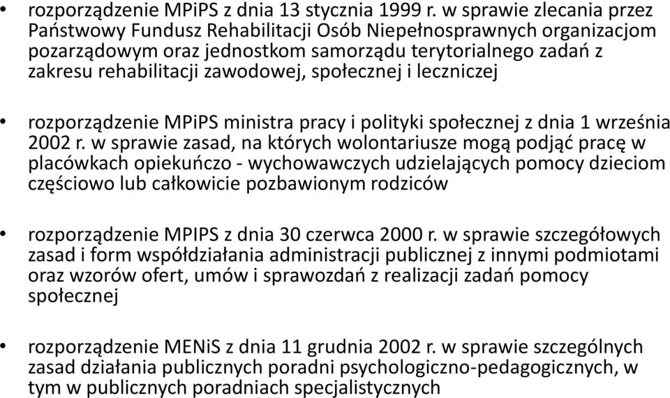 i leczniczej rozporządzenie MPiPS ministra pracy i polityki społecznej z dnia 1 września 2002 r.