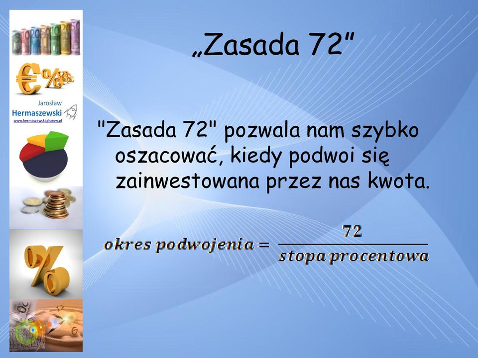 oszacować, kiedy podwoi