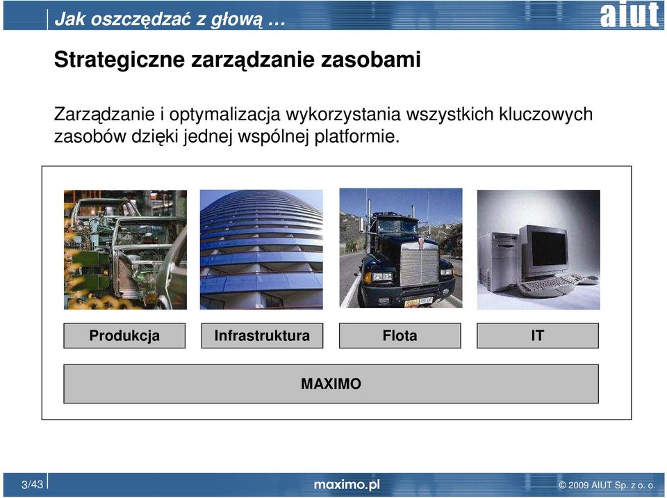 zasobów dzięki jednej wspólnej platformie.