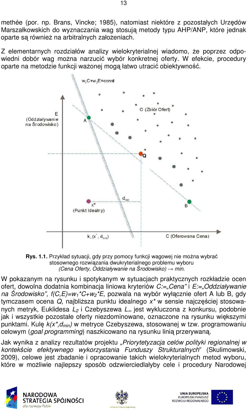 W efecie, procedury oparte na metodzie funcji waŝonej mogą łatwo utracić obietywność. Rys. 1.