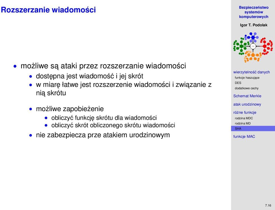 z nia skrótu możliwe zapobieżenie obliczyć funkcję skrótu dla wiadomości obliczyć