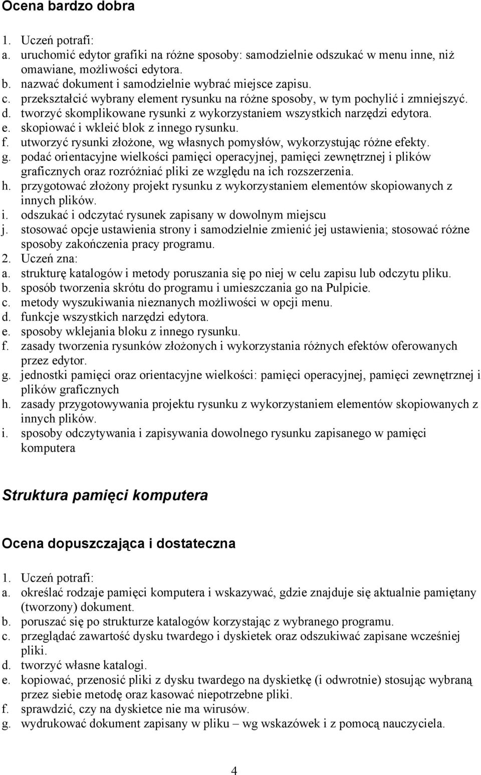 f. utworzyć rysunki złożone, wg własnych pomysłów, wykorzystując różne efekty. g.