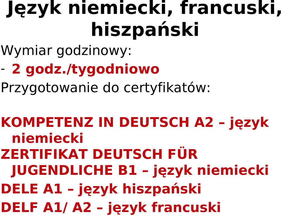 DEUTSCH A2 język niemiecki ZERTIFIKAT DEUTSCH FÜR JUGENDLICHE