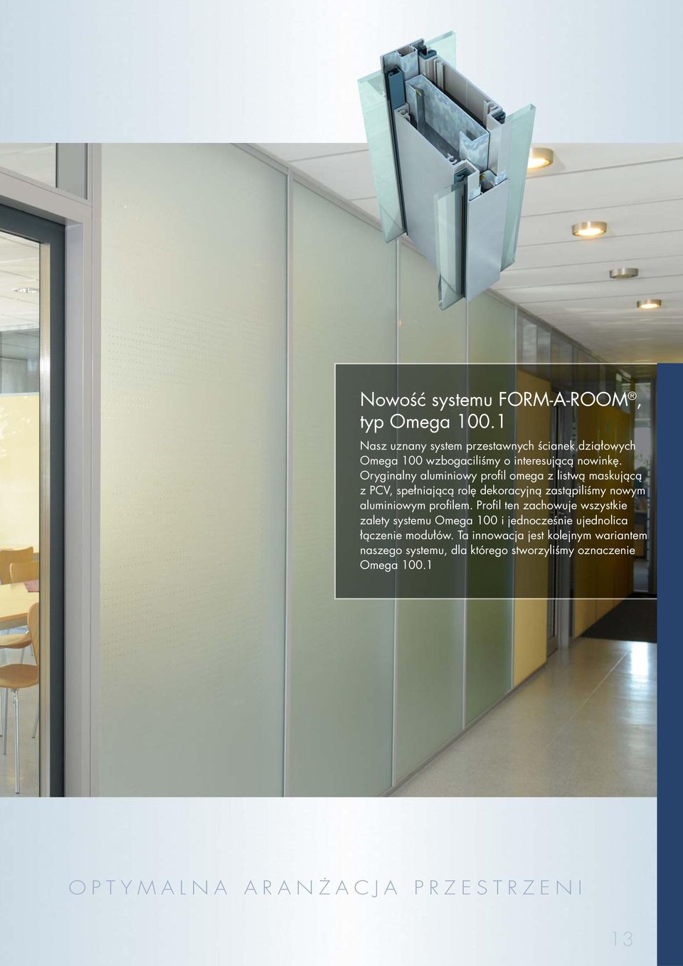 Oryginalny aluminiowy profil omega z listwą maskującą z PCV, spełniającą rolę dekoracyjną zastąpiliśmy nowym aluminiowym