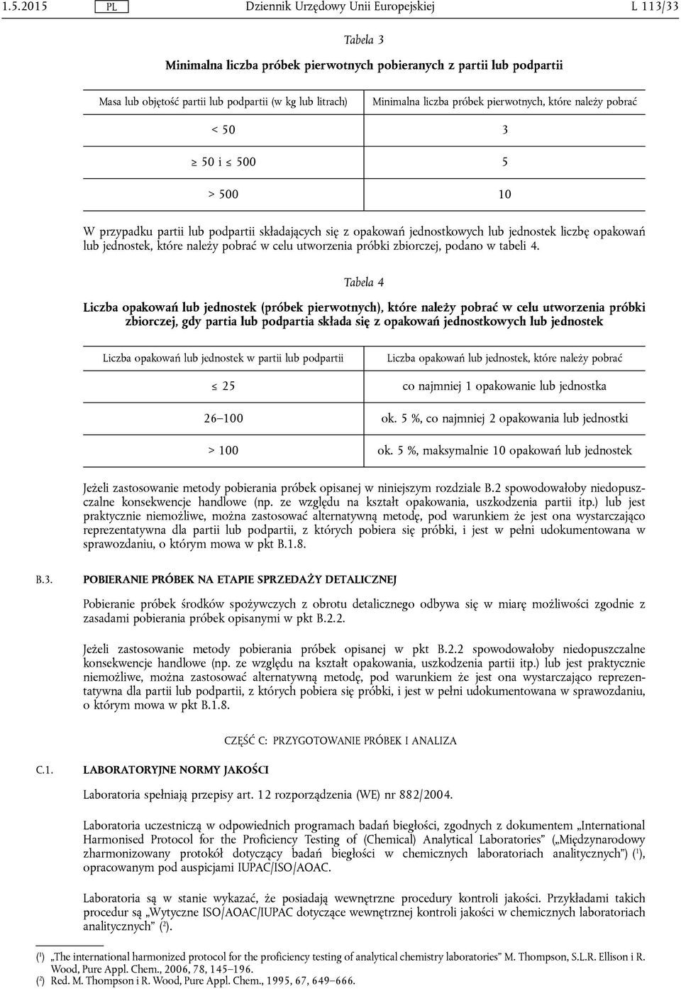 próbki zbiorczej, podano w tabeli 4.