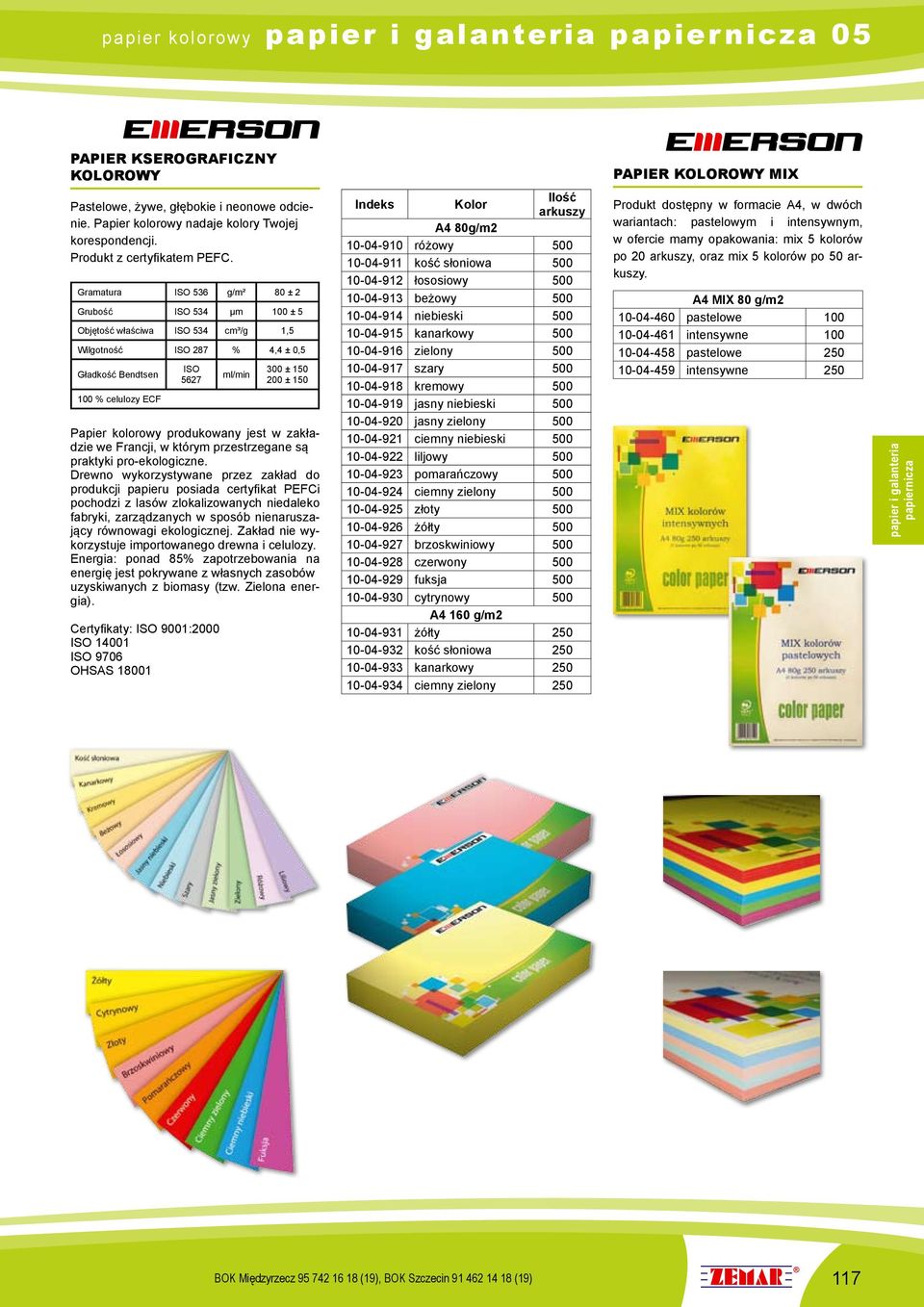 Papier kolorowy produkowany jest w zakładzie we Francji, w którym przestrzegane są praktyki pro-ekologiczne.