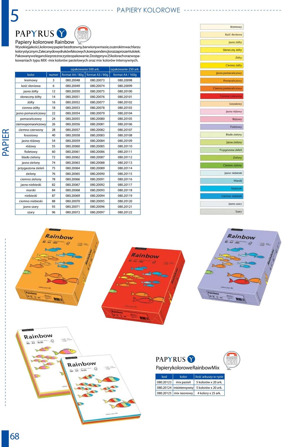 kolor numer format A4 / 80g format A3 / 80g format A4 / 160g kremowy 3 080.20048 080.20073 080.20098 kość słoniowa 6 080.20049 080.20074 080.20099 jasno żółty 12 080.20050 080.20075 080.