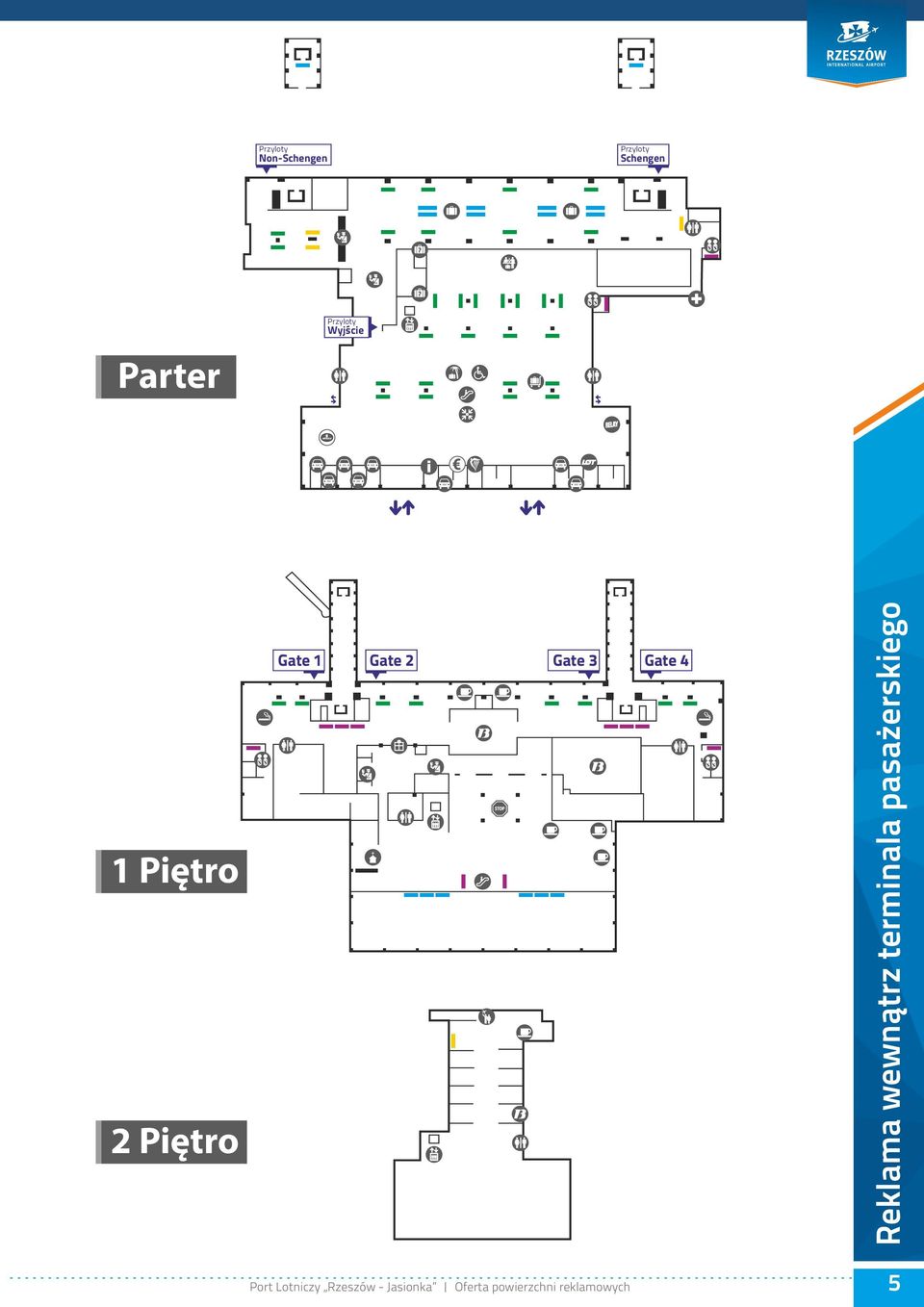Piętro 2 Piętro Gate 1 Gate 2 Gate 3