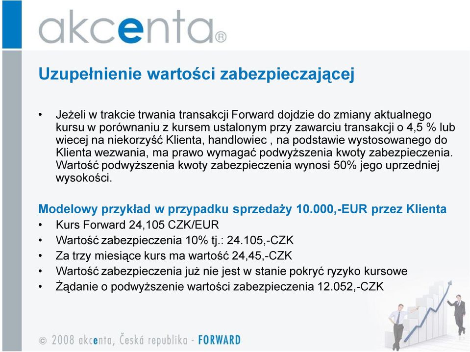 Wartość podwyższenia kwoty zabezpieczenia wynosi 50% jego uprzedniej wysokości. Modelowy przykład w przypadku sprzedaży 10.