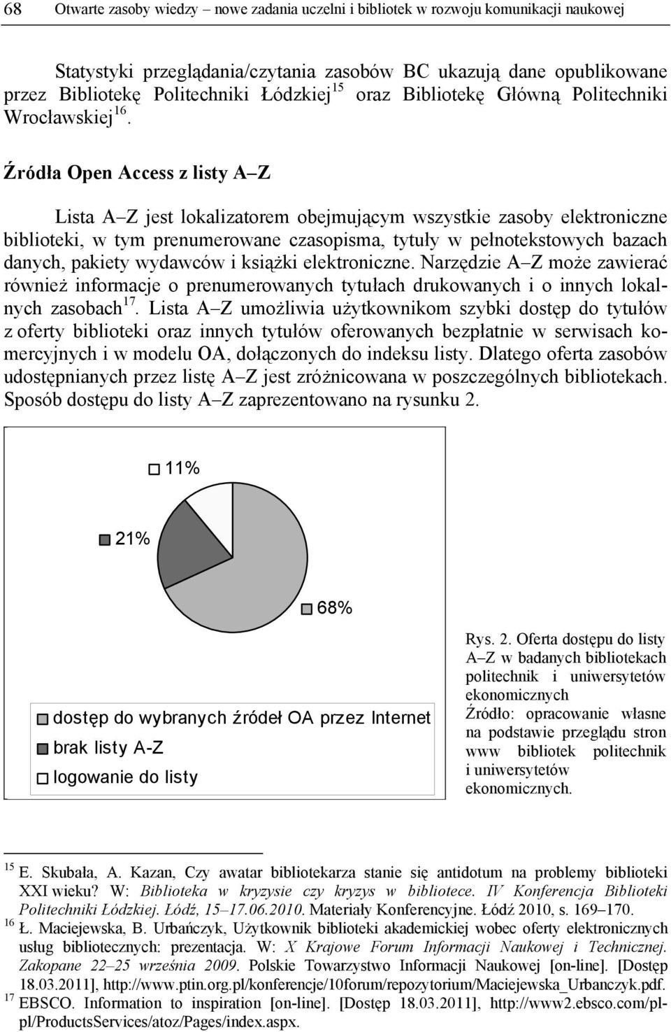 Źródła Open Access z listy A Z Lista A Z jest lokalizatorem obejmującym wszystkie zasoby elektroniczne biblioteki, w tym prenumerowane czasopisma, tytuły w pełnotekstowych bazach danych, pakiety
