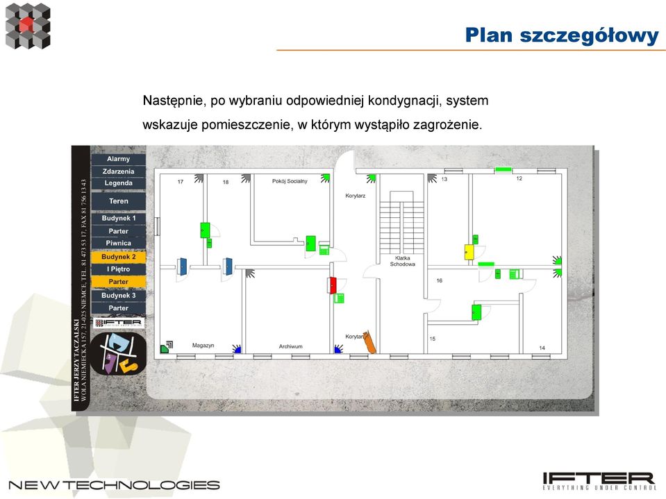 kondygnacji, system wskazuje