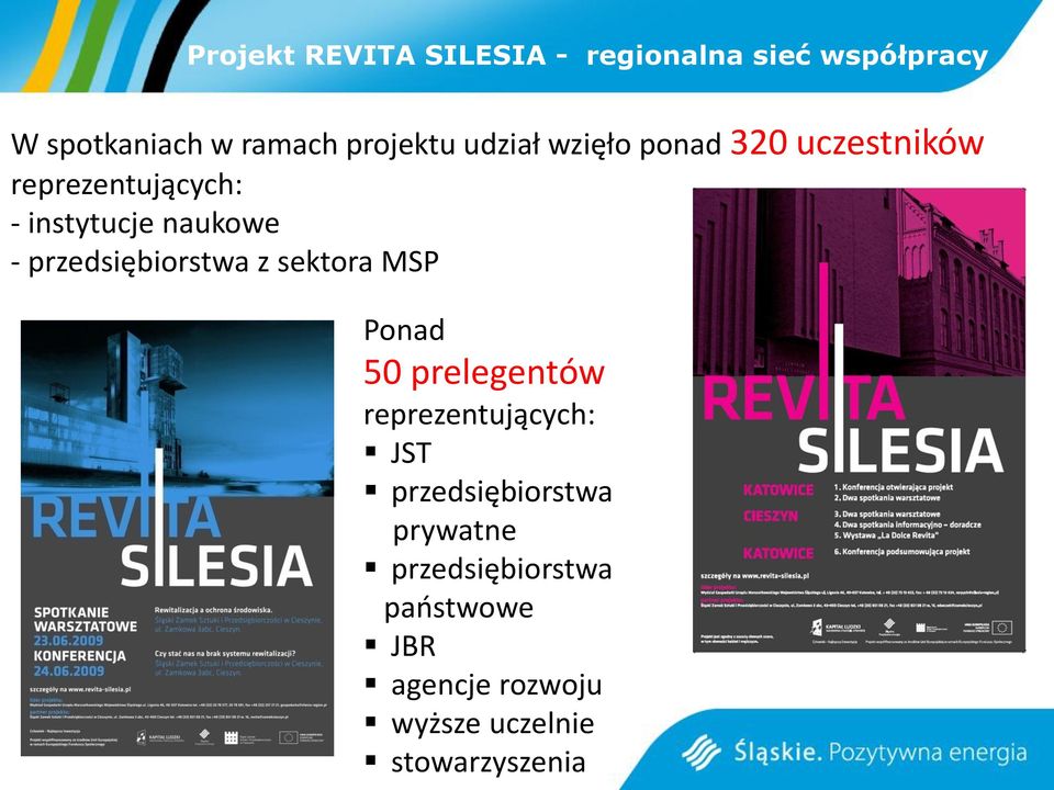 przedsiębiorstwa z sektora MSP Ponad 50 prelegentów reprezentujących: JST