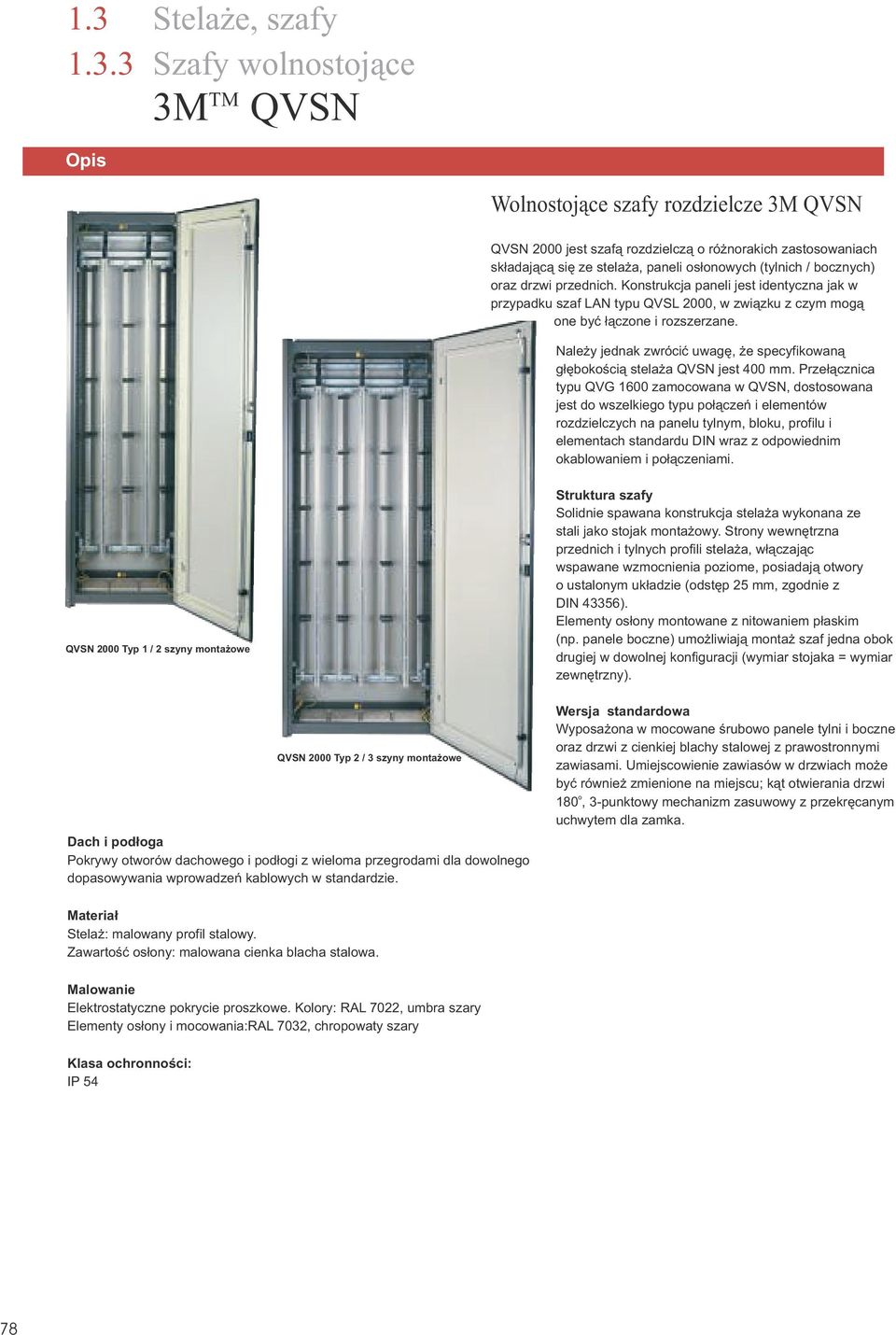 Nale y jednak zwróciæ uwagê, e specyfikowan¹ g³êbokoœci¹ stela a QVSN jest 400 mm.