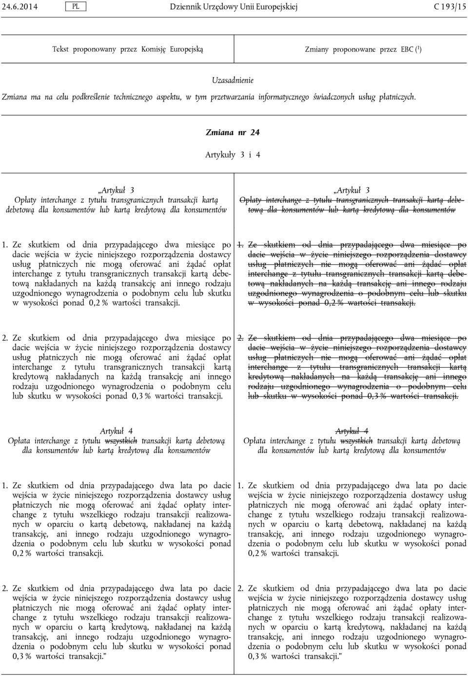 transgranicznych transakcji kartą debetową dla konsumentów lub kartą kredytową dla konsumentów 1.